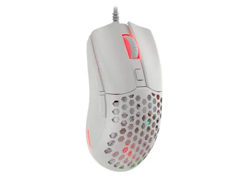 Genesis Krypton 750 biela / herná optická myš / 8000 DPI / 6 tlačidiel / USB / 1.8 m