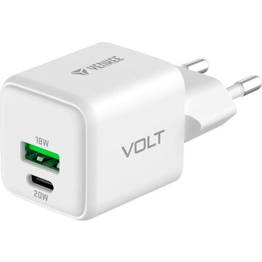 YENKEE YAC G38 VOLT biela / Nabíjačka / 1x USB-A 18W / 1x USB-C 20W / PD 3.0 / QC 3.0