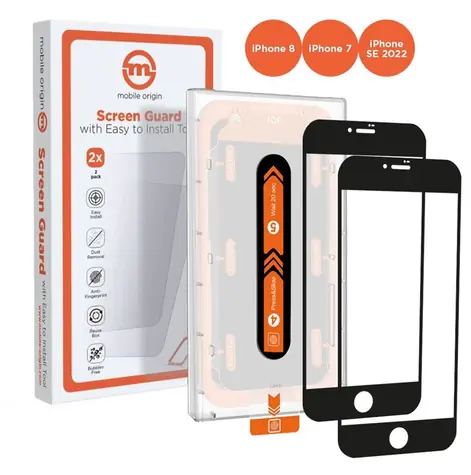 Mobile Origin Screen Guard ochranné sklo pre Apple iPhone 8/7/SE 2022/SE 2020 s aplikátorom / 2 ks