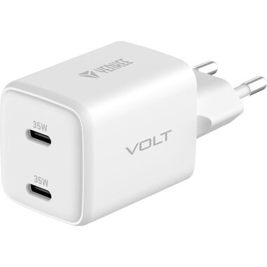 YENKEE YAC G35D VOLT biela / Nabíjačka / 2x USB-C / 2x 18W / QC 4.0+ 