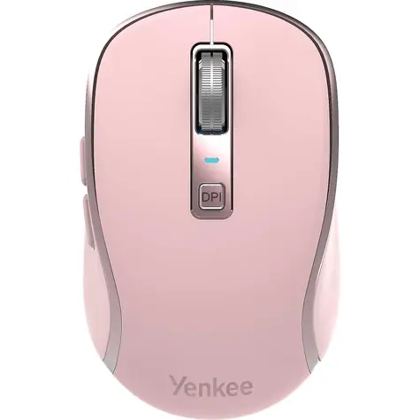 YENKEE YMS 2085PK WL NOBLE ružová / bezdrôtová optická myš / 2400 DPI / 5 tlačidiel / 2.4 GHz / BT / USB-C
