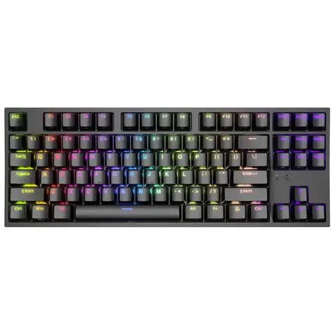 Genesis Thor 404 TKL RGB Gateron Yellow Pre čierna / herná mechanická klávesnica / USB