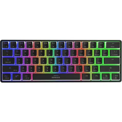 Genesis Thor 660 G2 RGB Gateron Brown US čierna / herná bezdrôtová klávesnica / USB / Bluetooth