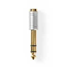Nedis Stereo audio adaptér jack 6.35 mm (M) - jack 3.5 mm (F) strieborná / pozlátený 