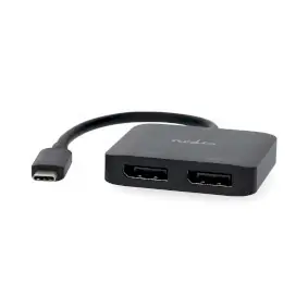 Nedis Adaptér USB-C (M) - 2x DisplayPort (F) 0.20 m čierna 