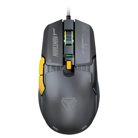 YENKEE YMS 3600BK MARKSMAN USB čierna / herná optická myš / 12400 DPI / 6 tlačidiel / USB-A/C / 1.8 m 