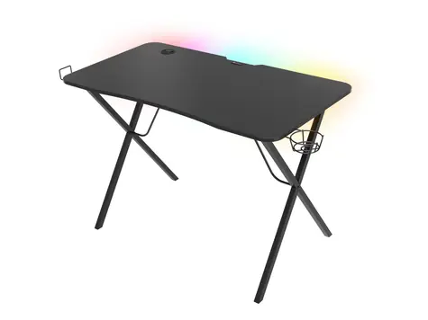 Genesis Holm 200 RGB / Herný stôl / čierny / D: 113cm / Š: 60cm / V: 75cm