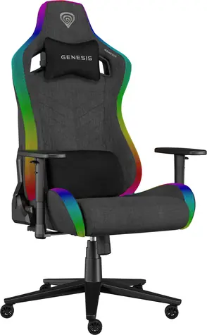 Genesis Trit 660 RGB šedá / Herné kreslo / 129-136cm / látka / 150kg