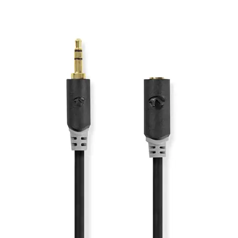 Nedis Stereo Audio kábel jack 3.5 mm (M) - jack 3.5 mm (F) 2.00 m čierna