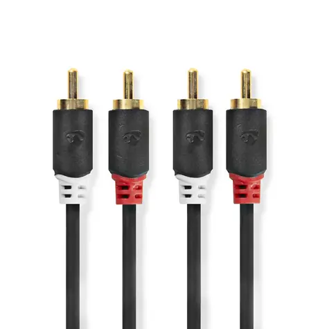Nedis Stereo Audio kábel 2x RCA (M) - 2x RCA (M) 3.00 m čierna