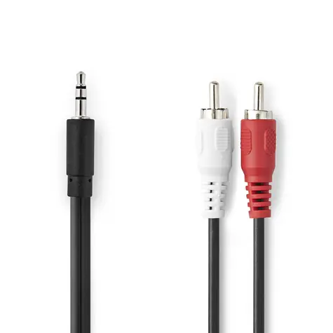 Nedis Stereo Audio kábel jack 3.5 mm (M) - 2x RCA (M) 1.50 m čierna