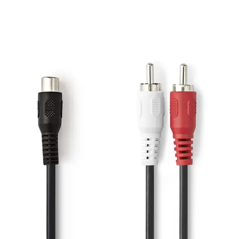 Nedis Stereo Audio kábel 2x RCA (M) - RCA (F) 0.20 m 