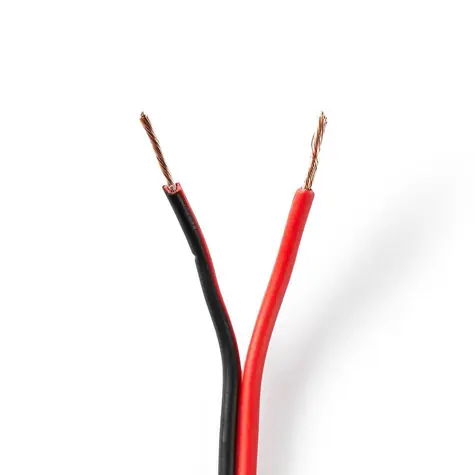 Nedis Repro kábel 2x 0.75 mm2 čierna-červená / CCA / 100.0 m / Okrúhly / PVC  