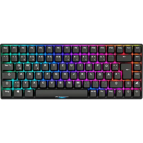 Sharkoon Skiller SGK50 S3 PBT čierna / herná klávesnica / mechanická / Gateron G Pro 3.0 Yellow / USB / 1.5m / DE