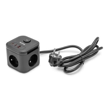 Huslog nabíjacia stanica 20W čierna / 3x zásuvka / 2x USB-C / 1x USB-A