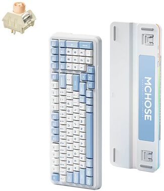 MCHOSE MC-K99 Icy Creamsicle modrá / herná bezdrôtová klávesnica / mechanická / Icy Creamsicle / 2.4GHz / BT / US Layout