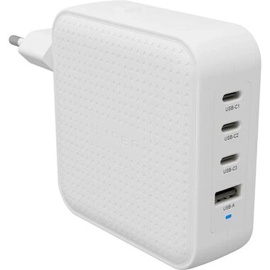 Targus HyperJuice 100W biela / nabíjačka do siete / 3x USB-C / 1x USB-A / QC 3.0 / PD 3.0