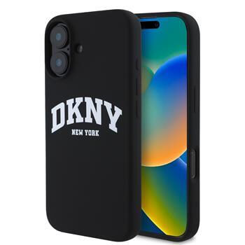 DKNY Liquid Silicone Arch Logo MagSafe Zadný Kryt pre iPhone 16 PLUS Black