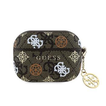 Guess PU 4G Peony Charm Puzdro pre AirPods 3 Brown