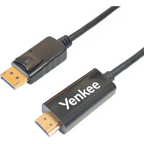 YENKEE ÝCH 415 Kábel HDMI 1.4 (M) - Display Port (M) 2 m čierna / 4K/30Hz / 10.2 GB/s / 48 bit