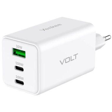 YENKEE YAC G100 VOLT 100W biela / Nabíjačka / 100W / 1x USB-A 30W / 2x USB-C 100W 