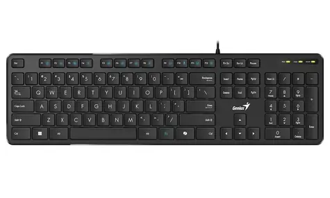 Genius Slimstar M200 Copilot čierna / Kancelárska klávesnica / drôtová / USB / CZ+SK layout