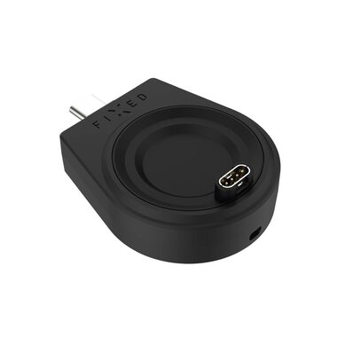 FIXED Nabíjací USB-C adaptér pre smartwatch Garmin Fenix 5/6/7/7X/8 Epix Venu 2/3/3S Vívoactive 3/4/5 čierny