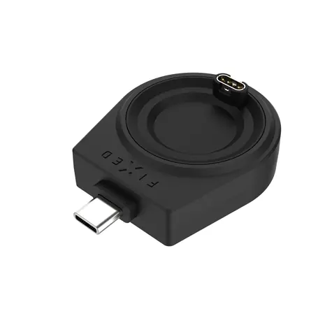 FIXED Nabíjací USB-C adaptér pre smartwatch Garmin Fenix 5/6/7/7X/8 Epix Venu 2/3/3S Vívoactive 3/4/5 čierny