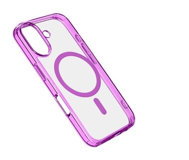 FIXED Zadný kryt CellularLine Iconic Mag s podporou Magsafe pre Apple iPhone 16 PLUS číry/ružový