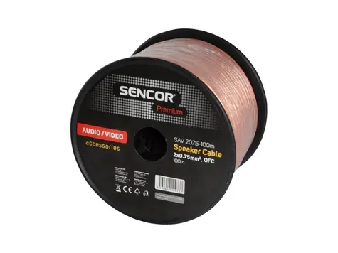Sencor SAV 2075-100m reproduktorový kab 2x 0.75mm2 