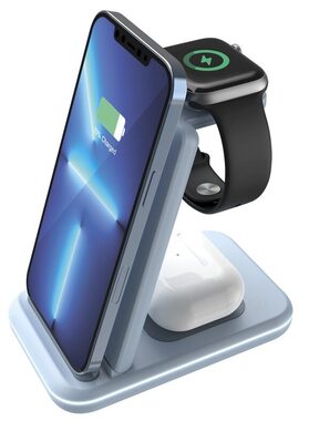 Canyon CNS-WCS304BL modrá / Bezdrôtová nabíjačka / pre 3 zariadenia súčasne / kábel 1.2m 