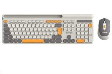 Canyon CNS-HSETW5BG-CS béžová / bezdrôtový SET CS klávesnica + optická myš / 2.4 Ghz / 105 kláves / CZ/SK