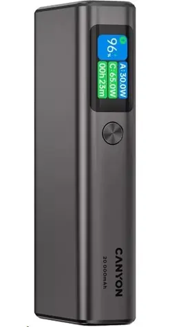 Canyon CNS-CPB230DG sivá / Powerbanka / 20000mAh / PD 130W / 2x USB-C / 1x USB-A