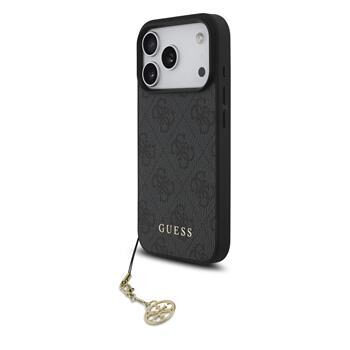 Guess 4G Charm Zadný Kryt pre iPhone 17 Pre Tone on Tone Grey