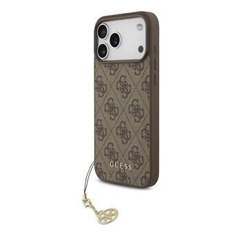 Guess 4G Charm Zadný Kryt pre iPhone 17 Pre Max Tone on Tone Brown