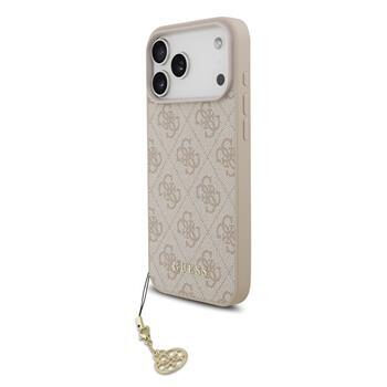 Guess 4G Charm Zadný Kryt pre iPhone 17 Pre Max Tone on Tone Pink