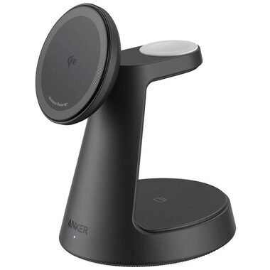 Anker MagGo B25M4 Bezdrôtová nabíjačka 3v1 čierna / USB-C / 15W 