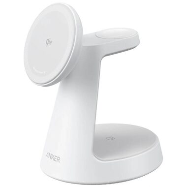 Anker MagGo B25M4 Bezdrôtová nabíjačka 3v1 biela / USB-C / 15W 