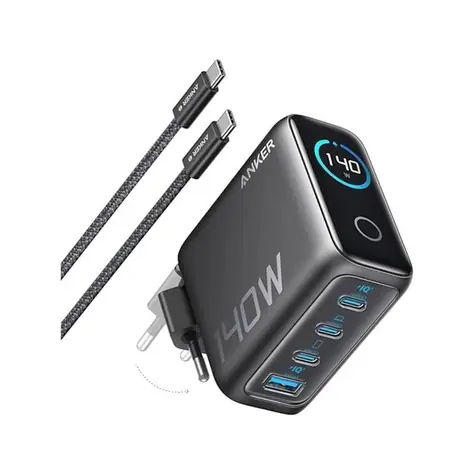 Anker Nabíjačka do siete šedá / 3xUSB-C & 1xUSB / 140W