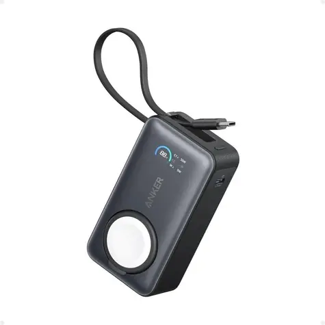 Anker MagGo 10000mAh čierna / Bezdrôtová powerbanka / 35W / s káblom USB-C / USB-C