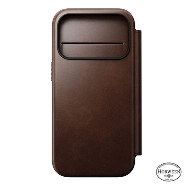 Nomad Modern Leather Folio púzdro pre Apple iPhone 17 Pre rustic brown (Horween)
