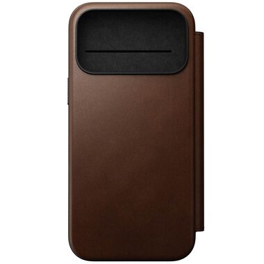 Nomad Modern Leather Folio púzdro pre Apple iPhone 17 Pre Max hnedá