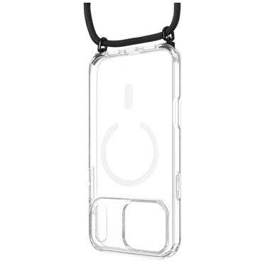 FIXED Puzdro MagPure Neck s čiernou šnúrkou na krk pre Apple iPhone 17 Pro Max