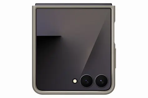 Samsung Ochranný kryt z vegánskej kože Flip7 Taupe