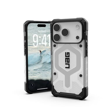 UAG Pathfinder Clear Magsafe zadný kryt pre Apple iPhone 17 Pre strieborná