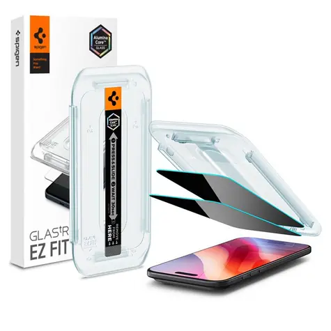 Spigen Glass tR EZ Fit (Privacy) 2 Pack ochranné sklo pre Apple iPhone Air