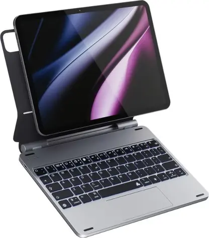 Epico Aluminium keyboard case Ochranný kryt s DE klávesnicou pre Apple iPad Pro 11" (M4) šedo-strieborná