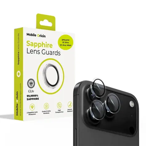 Mobile Origin Sapphire Lens guards iPhone 17 Pro / 17 Pro Max číra / Ochrana šošoviek