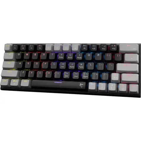 White Shark GK-002111V2 WAKIZASHI 2 čierno-šedá / herná mechanická klávesnica / US layout / USB / LED