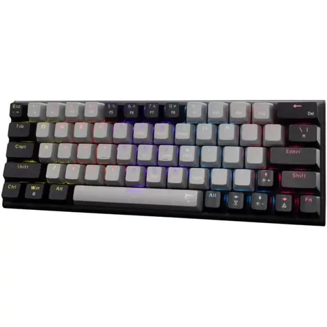 White Shark GK-002711V2 WAKIZASHI 2 šedo-čierna / herná mechanická klávesnica / US layout / USB / LED